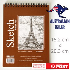 2 pcs Sketch Paper Pad Spiral Bound 6" x 8" Illustration Drawing Book 50 Sheets Drawing Pad price