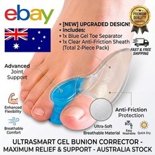 2PCS Silicone Gel Toe Separator Spacer Toe Divider Foot Care Reusable AU Divider & Separator price