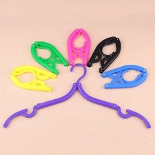 Portable Travel Outdoor Camping Folding Plastic Clothes Coat Hangers Racks 5 Pcs Outdoor Coat price