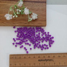 195pc 4mm Baking Paint Purple Opaque Glass Seed Beads AUS Free Postage K13 Bead Paint price