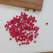 195pc 4mm Baking Paint Pink Camellia Opaque Glass Seed Beads AUS Free Post K5 Bead Paint price