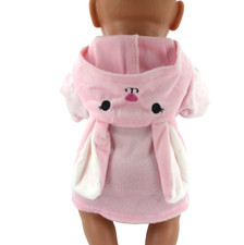 Dolls clothes for 17" Baby Born PINK BUNNY DRESSING GOWN~BATH ROBE Baby Dressing Gown price