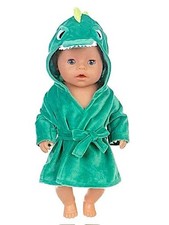 Baby Doll Clothes Baby Born bathrobe dressing gown crocodile green clothing Baby Dressing Gown price