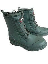 Hunter Boots Kids Ankle Sz 3 Army Green Waterproof Stamper Lace-Up Combat Style Girls' Boots price