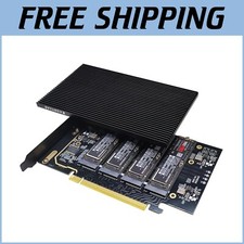 PCIe 4.0 Expansion Card for 4 NVMe M.2 SSDs with Heatsink - High Speed USB & Firewire Products price