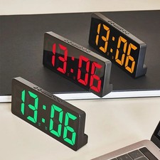 LED Digital Clock Mirror Display Snooze Alarm Temperature Time Table Desk Decor~ Desk Clock price