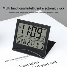 Home Digital LCD Screen Travel Alarm Clock Desk Thermometer Timer Calendar Desk Clock price