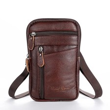 Leather Waist Bag Men's Mobile Phone Bag Wearing Belt Outdoor Sport One Shoulder Men's Sports Bag price