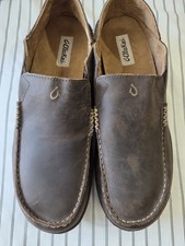 OluKai Moloa Slip-On Shoes Leather - Ray/Toffee - 14 US Men's - Probably new Boys' Casual Shoes price