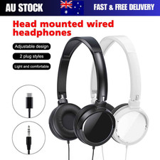 Wired Headphones Bass HiFi Over Ear Headset Earphone Stereo Noise Cancelling AU Headphones price
