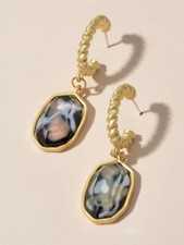 Retro Jewelry Multi-colored Simulated Stone Geometric Dangle Earrings for Women Coloured Stone Earrings price
