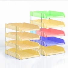 PP File Rack Three-layer Desktop Storage Rack New Document Organizer  Office Document Rack price