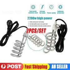 2Pcs Immersion Bucket Water Heater 2200W Electric Heating Element 220V Portable Water Heaters price