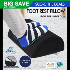 STARRY EUCALYPT Foot Rest Pillow Memory Foam Cushion Office Under Desk Black Standard Stool price