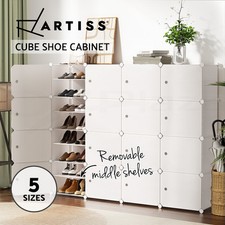 Artiss Shoe Cabinet DIY Cube Box Portable Storage Organiser Stand Wardrobe Shoe Cabinet price