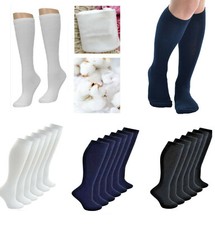 Cotton Long School Knee High Black White Navy Blue Socks Kids Boys Girls New AU Boys' Socks price