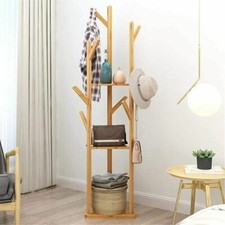 Hall Tree Garment Storage Holder Coat Rack Stand with 3 Shelves for Clothes Bag Hall Tree price