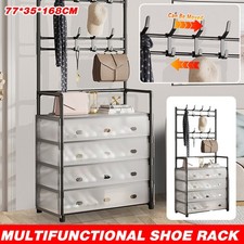 Hall Tree Coat Rack Shoe Rack Entryway Storage Organiser Metal 5 Layers for Home Hall Tree price