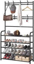 Coat Shoe Rack, Hall Tree with Shoe Rack, 5-Tier Entryway Shoe Shelf Storage Org Hall Tree price