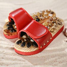 Acupuncture Massage Slippers Reflexology Massage Stone Sandals Unisex Foot Shoes Unisex Sandals price