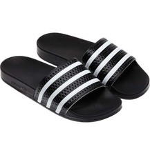 Adidas Adilette Slides — Black/White/Black Unisex Sandals Unisex Sandals price