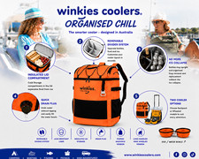 Backpack Cooler with Bottle Divider, Water Bowls & Drain Plug - Organised Chill. Bottle Coolers price