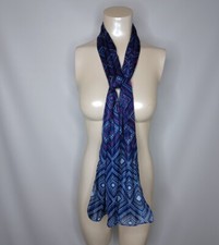 Women's Scarf Multicolor Blue Dotted Diamond Print 13" x 64" Women's Scarf price