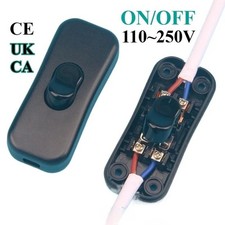 INLINE ON / OFF BLACK ROCKER SWITCH LAMP SPOT LIGHT INLINE CARAVAN Switches price