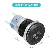 12V Engine Start Switch Waterproof Car Push Button Ignition Starter Black AU Switches price