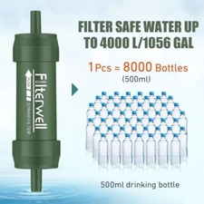 Portable CampingHiking Mini Water Filter Straw Purifier Emergency Life Survival✿ Water Purifier price