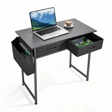80cm Study Desk Home Office Computer Desk with 2 Fabric Drawer and Side Pocket Office Desk price