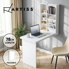 Artiss Computer Desk Bookshelf Wall Mount Foldable Home Office Study Table White Office Desk price