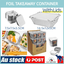 Mini M Size Foil Containers With Lid Oven Baking Trays Pan Food BBQ Takeaway Mini / Midi Ovens price