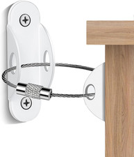 3 Set Anti Tip Furniture Anchors Metal Safety Wall Strap Kit Baby Proofing White Baby Safety Set price