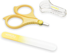 Baby Nail Scissors Round Tip Safety Manicure Glass Nail File Set Stainless Steel Baby Safety Set price