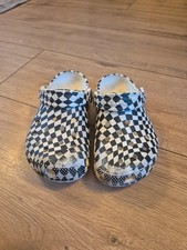 Crocs Kids Black & White Checkerboard Clogs Size C12 Girls' Slippers price