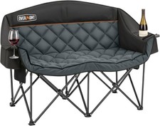 XXL Double Camping Chair Heavy Duty 385kg Padded Loveseat w/ Cooler & Cup Holder Loveseat price