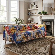 IKEA KLIPPAN 2 Seat Loveseat Fitted Cover Sofa Slipcover Multi Colour Polycotton Loveseat price