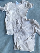 Vtg Carters Baby Cotton side snap Tee Shirt Lot Undershirt White 3 6 Mos Oneita Baby Undershirt price