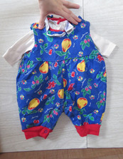 VTG 90s McBaby 2 Pc Undershirt Romper Fruit Pear Grape Cherry Sz 3/6 Months READ Baby Undershirt price