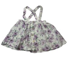 Girls size 1, Baby Baby, lightweight floral cotton suspender skirt, EUC Baby Skirt price