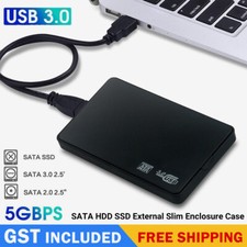 Black USB 3.0 Hard Drive Disk 2.5" SATA HDD SSD External Slim Enclosure Case HDD Enclosures price