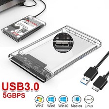 Hard Drive Enclosure USB 3.0 To SATA 2.5" External HDD SSD Case Disk TRANSPARENT HDD Enclosures price