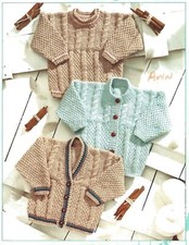 Knitting Pattern Baby and Toddler Cardigans and Sweater 8 ply Prem-5 yrs Baby Sweater price