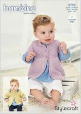 Stylecraft 9756 CARDIGAN JACKET Childs Knitting Pattern DK Birth -7 year 16-26" Baby Sweater price