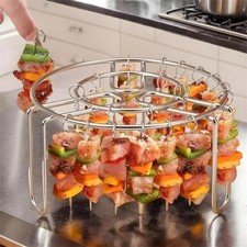Air Fryer Kebab Skewer *24 Pcs + Gril BBQ Rack Stand Stainless Steel Accessories Fryers price