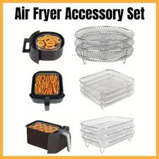 Air Fryer Grill Rack Multi Layer Removable Shelf Mesh Rack for Cooking BBQ AU Fryers price