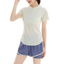 Women's Short Sleeve Swimsuit Set Modest Coverage Pool Hot Spring Wear Modest Wear Set price