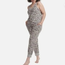 Karen Neuburger Cheetah PJ Set Tank Top And Joggers Lounge Relax Soft Modest L Modest Wear Set price