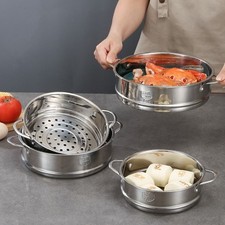 Kitchen Stainless Steel Steamer Meat Vegetable Cooking Steam Food Steam Rack AU Steam Cookers price